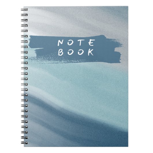 Minimale Blauwe Gradiënt Notitieboek Cover (Voorkant)