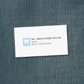 Minimale blauwe grijze witte tanden visitekaartje