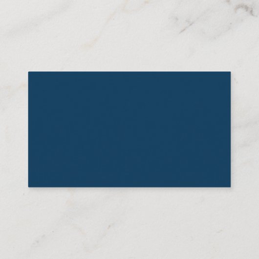MINIMALE BLAUWE KLEUR BEDRIJF LOGO BUSINESS CUSTOM VISITEKAARTJE (Achterkant)