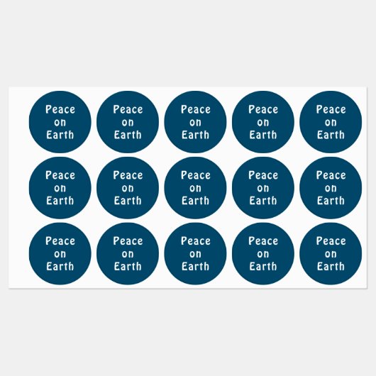 Minimale blauwe labels voor vrede op aarde (Vel)