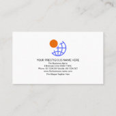 Minimale Blauwe Lijnen Wereldwijde Invoer Visitekaartje (Achterkant)