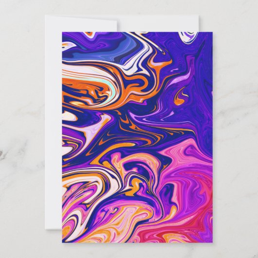 Minimale blauwe Mauve Oranje Galaxy Abstracte brui Kaart (Achterkant)