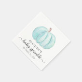 Minimale blauwe pompoen Waterverf Baby Boy Sprinkl Servet (Hoek)