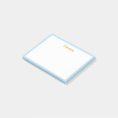 Minimale Blauwe Rand Aangepaste Post-it Nota's Post-it® Notes (Schuin)