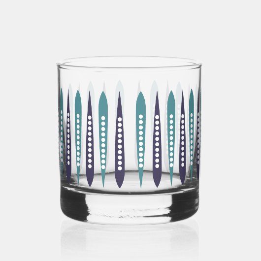 Minimale blauwe retro geïnspireerd whisky glas (Rechts)