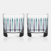 Minimale blauwe retro geïnspireerd