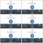 Minimale blauwe stip QR-code Groot productetiket Sticker (Voorkant)