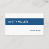 Minimale blauwe streep op wit visitekaartje (Voorkant)