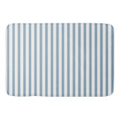 Minimale blauwe strepen modern patroonontwerp badmat (Voorkant)