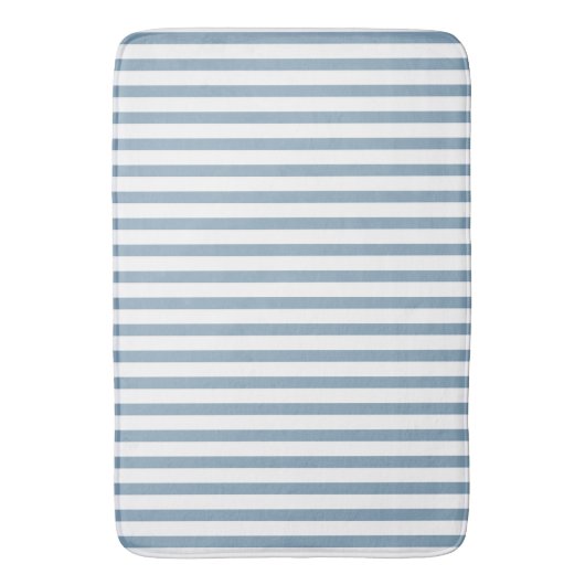 Minimale blauwe strepen modern patroonontwerp badmat (Voorkant Verticaal)