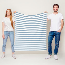 Minimale blauwe strepen moderne patroonontwerp fleece deken