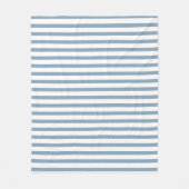 Minimale blauwe strepen moderne patroonontwerp fleece deken (Voorkant)