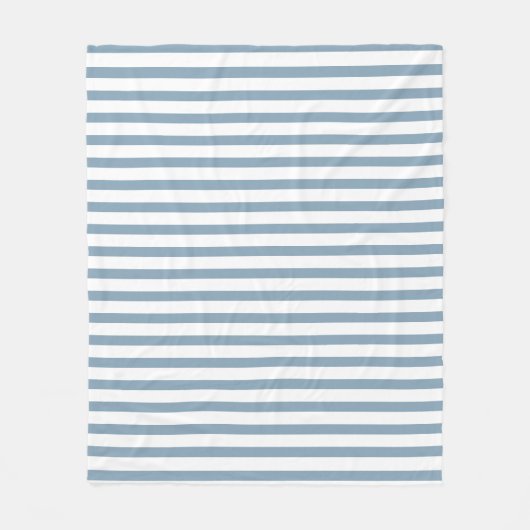 Minimale blauwe strepen moderne patroonontwerp fleece deken (Voorkant)