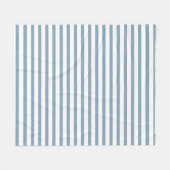 Minimale blauwe strepen moderne patroonontwerp fleece deken (Voorkant (Horizontaal))