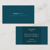 Minimale blauwe Visitekaartje (Voorkant / Achterkant)