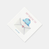 Minimale blauwe vogel Fijne Valentijnsdag van Servet (Hoek)