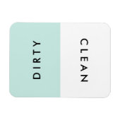 Minimale blauwe vuilafwasmachine of Dirty Magnet Magneet (Horizontaal)