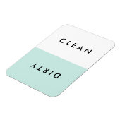 Minimale blauwe vuilafwasmachine of Dirty Magnet Magneet (Linkerzijde)