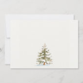 Minimale Blauwe Winter Kerst Jongens Baby Shower Notitiekaartje (Achterkant)
