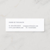 Minimale Blauwe Witte Schaar Hair Stylist Mini Visitekaartje (Achterkant)