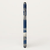 Minimale blauwe zomerhemel met Clouds Monogram Case-Mate iPhone Case (Achterkant/links)