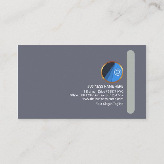 Minimale Blauwe Zuid Lusje Startstichter CEO Visitekaartje (Achterkant)