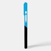 Minimale blauwe/zwarte streep persoonlijke naam Case-Mate iPhone case (Achterkant / Links)