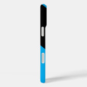 Minimale blauwe/zwarte streep persoonlijke naam Case-Mate iPhone case (Achterkant / Rechts)