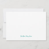 Minimale Blauwgroen Baptisme-uitnodiging met foto Save The Date (Achterkant)