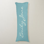 Minimale Blauwgroen blauwe naam voor moderne kalli Lichaamskussen (Voorkant Verticaal)