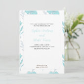 Minimale Blauwgroen en pasteelgroene bruiloft Kaart (Staand voorkant)