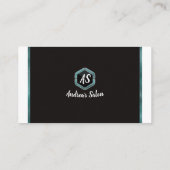 Minimale Blauwgroen Glitter Folie Professional Mod Visitekaartje (Achterkant)