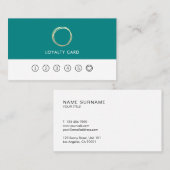 Minimale Blauwgroen loyaliteit aan moderne chic Go Visitekaartje (Voorkant / Achterkant)