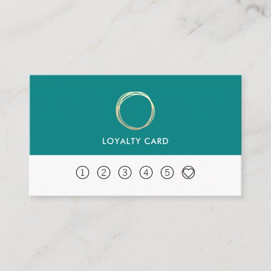 Minimale Blauwgroen loyaliteit aan moderne chic Go Visitekaartje (Voorkant)