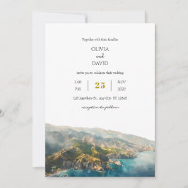 Minimale Blauwgroen Ocean Coastal Mountain Beach b Kaart