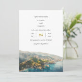 Minimale Blauwgroen Ocean Coastal Mountain Beach b Kaart (Staand voorkant)