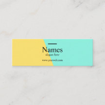 Minimale Blauwgroen, schone miniatuurVisitekaartje