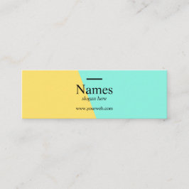 Minimale Blauwgroen, schone miniatuurVisitekaartje Mini Visitekaartje