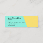 Minimale Blauwgroen, schone miniatuurVisitekaartje Mini Visitekaartje (Achterkant)