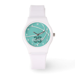minimale blauwgroen sportmeisjes of ENIGE kleurenb Horloge