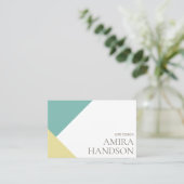 Minimale, Blauwgroen, wiegenthoek Visitekaartje (Staand voorkant)