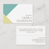 Minimale, Blauwgroen, wiegenthoek Visitekaartje (Voorkant / Achterkant)