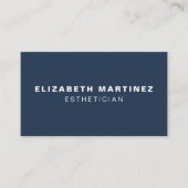 Minimale blauwmatige, professionele marineblauw visitekaartje (Voorkant)