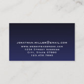 Minimale blauwmonogram voor de marine visitekaartje (Achterkant)