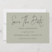 Minimale Bleke pagina van het Manuscript sparen de Save The Date (Voorkant)