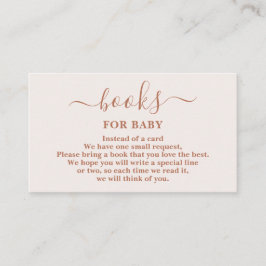 Minimale Bleke roze boeken voor babymeisjes Kaart