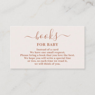 Minimale Bleke roze boeken voor babymeisjes Kaart