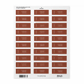 Minimale BLESSED | Terracotta Kerstadreslabel Etiket (Full Sheet)