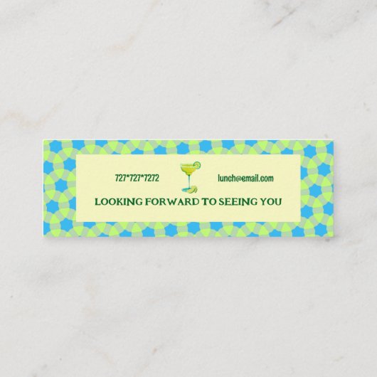 Minimale blikvangers mini visitekaartje (Achterkant)