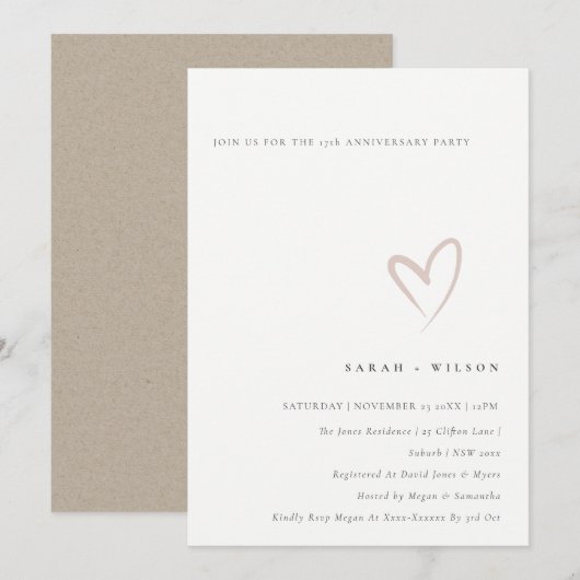 Minimale blindheid elk jaar uitnodigen Jubileum Bedankkaart (Voorkant / Achterkant)